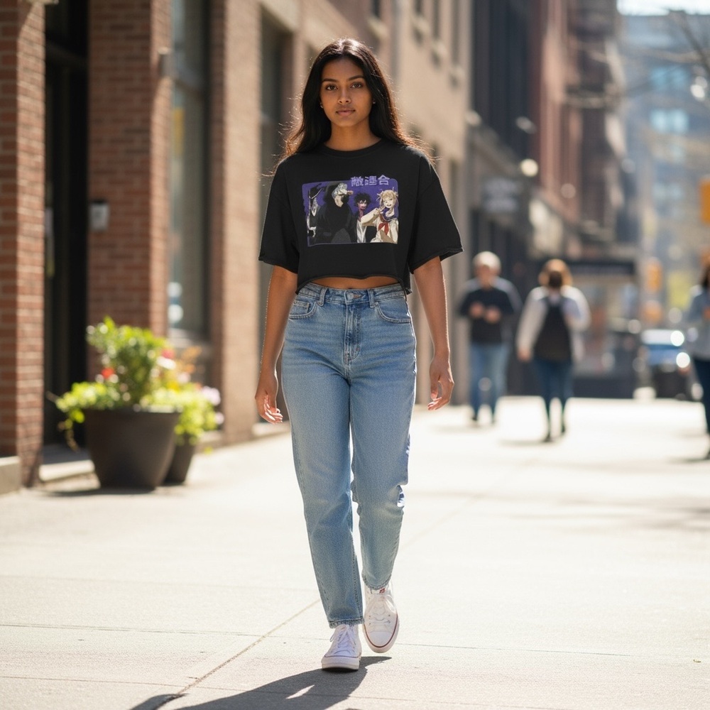 Anime My Hero Academia Graphic Cropped T-Shirt XL